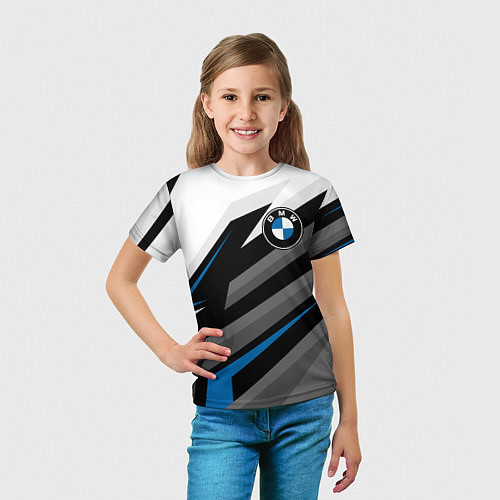 Детская футболка БМВ - спортивная униформа / 3D-принт – фото 5
