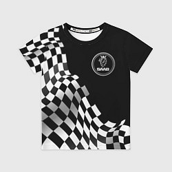 Футболка детская Saab racing flag, цвет: 3D-принт
