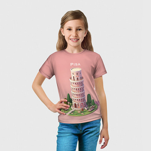 Детская футболка Pisa Isometric / 3D-принт – фото 5