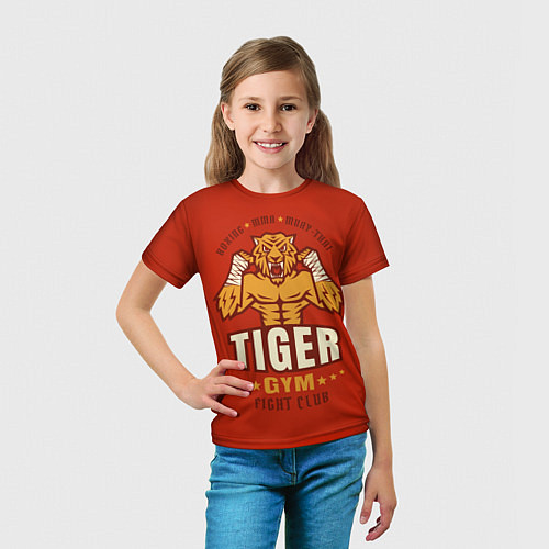 Детская футболка Tiger - боец / 3D-принт – фото 5
