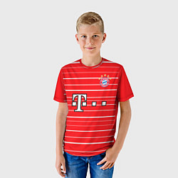 Футболка детская ФК Бавария Мюнхен форма 2223 домашняя, цвет: 3D-принт — фото 2
