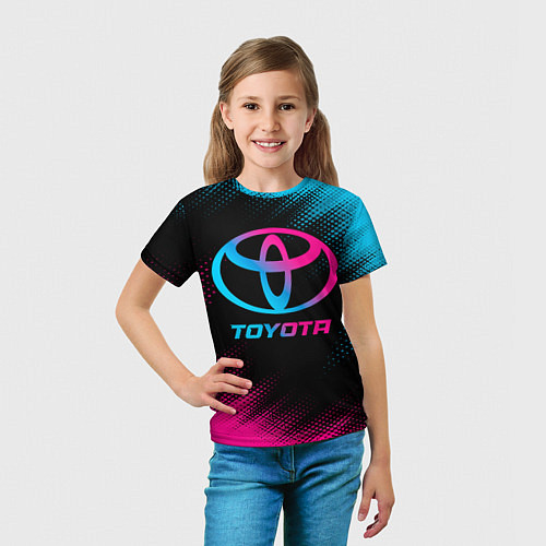 Детская футболка Toyota - neon gradient / 3D-принт – фото 5