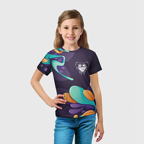Детская футболка Poppy Playtime graffity splash / 3D-принт – фото 5