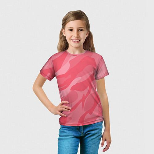 Детская футболка Pink military / 3D-принт – фото 5