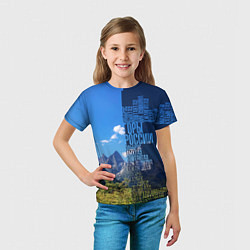 Футболка детская Перечень гор России, цвет: 3D-принт — фото 2
