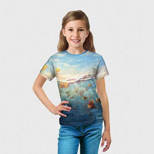 Детская футболка Рыбки выплескиваются из воды / 3D-принт – фото 5