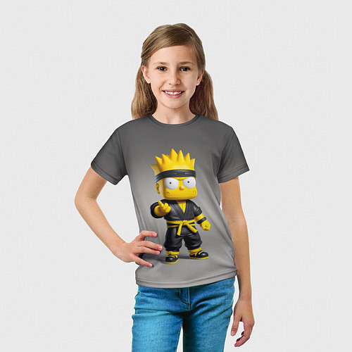 Детская футболка Bart Simpson - ninja - Japan / 3D-принт – фото 5