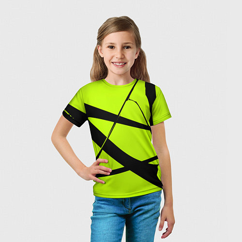 Детская футболка Звезда - лаймовый и черный - Хуф и Ся - дополнение / 3D-принт – фото 5