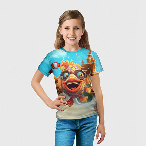 Детская футболка Мульяшная рыбка / 3D-принт – фото 5