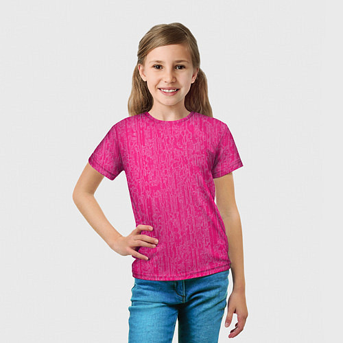 Детская футболка Очень розовый / 3D-принт – фото 5