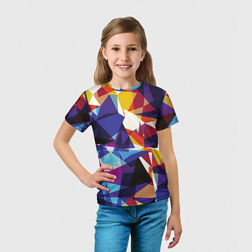 Детская футболка Мозаичный узор / 3D-принт – фото 5