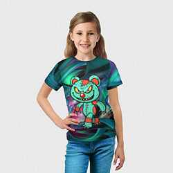 Футболка детская Кровожадный мишутка-вуду, цвет: 3D-принт — фото 2