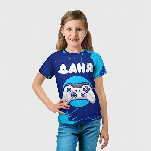 Детская футболка Даня геймер / 3D-принт – фото 5