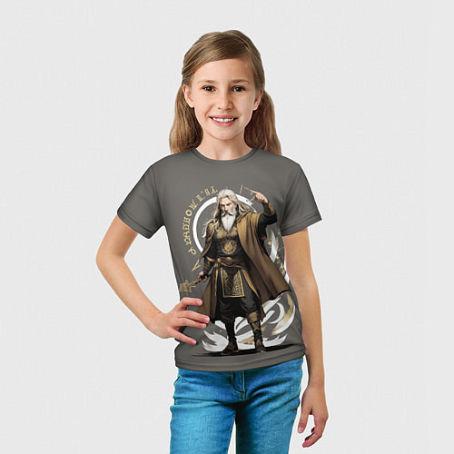 Детская футболка Бог Odin - мифы древних славян / 3D-принт – фото 5