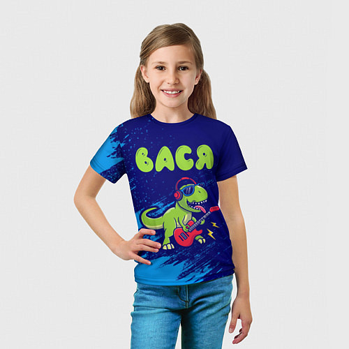 Детская футболка Вася рокозавр / 3D-принт – фото 5