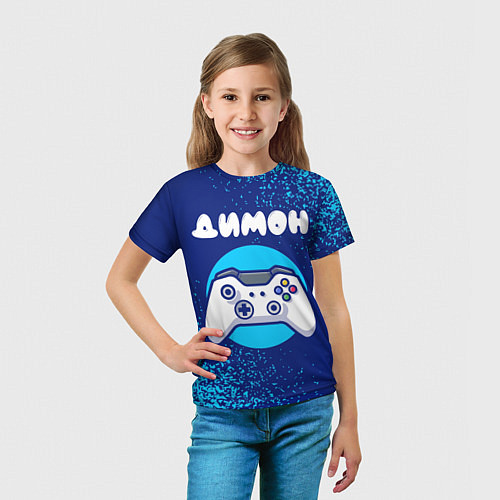 Детская футболка Димон геймер / 3D-принт – фото 5