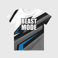 Футболка детская Beast mode - blue sport, цвет: 3D-принт