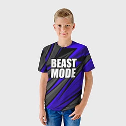 Футболка детская Beast mode - синяя униформа, цвет: 3D-принт — фото 2