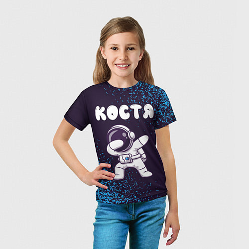 Детская футболка Костя космонавт даб / 3D-принт – фото 5