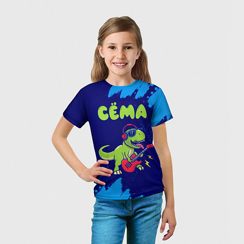 Детская футболка Сёма рокозавр / 3D-принт – фото 5