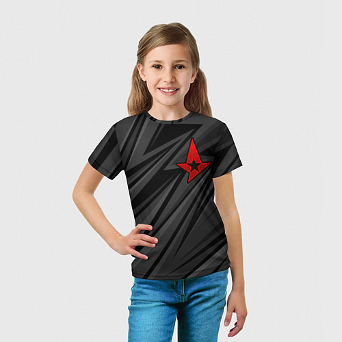 Детская футболка Astralis - монохромный / 3D-принт – фото 5