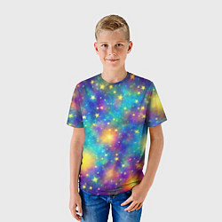 Футболка детская Звездный космос, сияющий волшебством, цвет: 3D-принт — фото 2