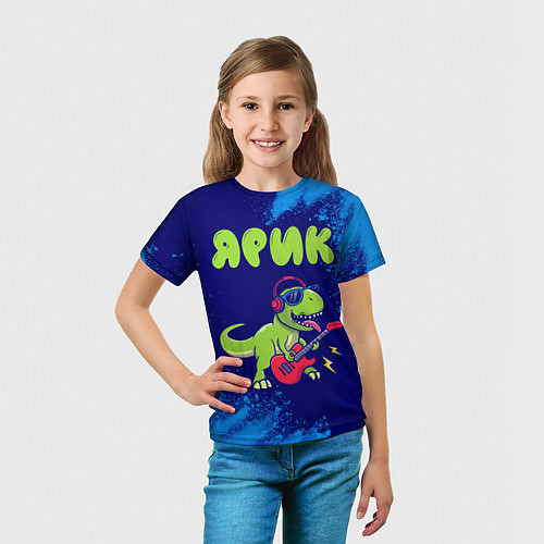 Детская футболка Ярик рокозавр / 3D-принт – фото 5
