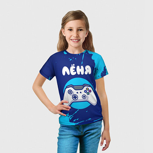 Детская футболка Лёня геймер / 3D-принт – фото 5