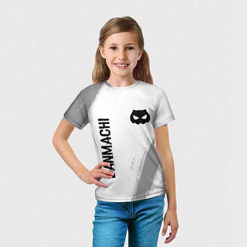 Детская футболка DanMachi glitch на светлом фоне: надпись, символ / 3D-принт – фото 5