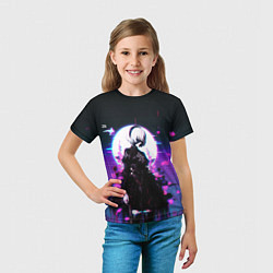 Футболка детская Nier automata 2b neon, цвет: 3D-принт — фото 2