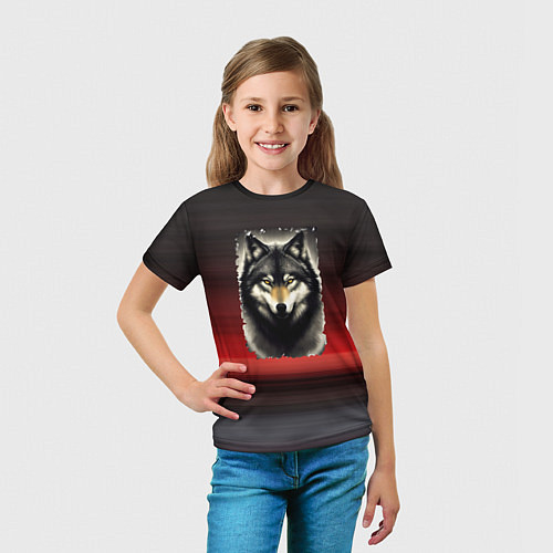 Детская футболка Волк одиночка / 3D-принт – фото 5