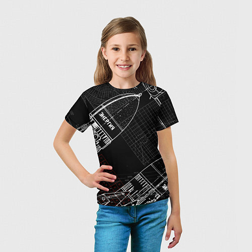 Детская футболка Чертеж ракеты / 3D-принт – фото 5