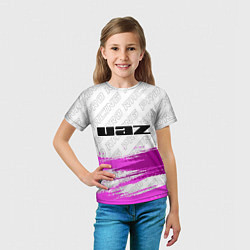 Футболка детская UAZ pro racing: символ сверху, цвет: 3D-принт — фото 2