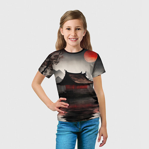 Детская футболка Домик на озере / 3D-принт – фото 5