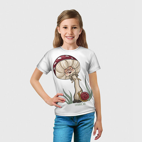 Детская футболка Хохочущий мухомор / 3D-принт – фото 5