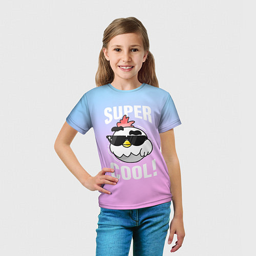 Детская футболка Chicken Gun: Супер Крутой Цыпленок / 3D-принт – фото 5