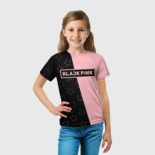Детская футболка Blackpink - hearts and stars / 3D-принт – фото 5