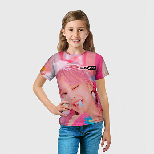 Детская футболка Jennie Black pink / 3D-принт – фото 5