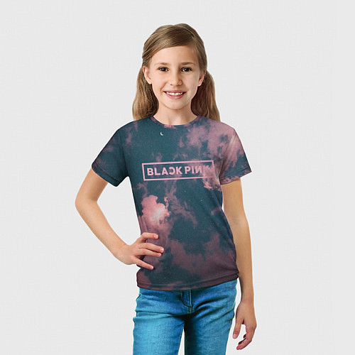 Детская футболка Blackpink - pink clouds / 3D-принт – фото 5