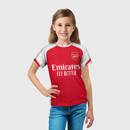 Детская футболка ФК Арсенал Лондон форма 2324 домашняя / 3D-принт – фото 5