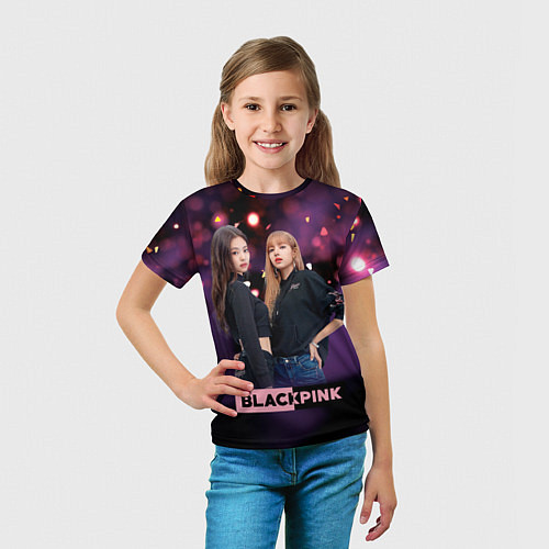 Детская футболка Blackpink purple / 3D-принт – фото 5