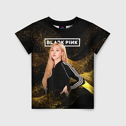 Футболка детская Rose gold black, цвет: 3D-принт