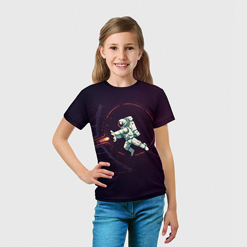 Детская футболка Астронавт - камехамеха / 3D-принт – фото 5
