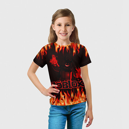Детская футболка Fire Roblox / 3D-принт – фото 5