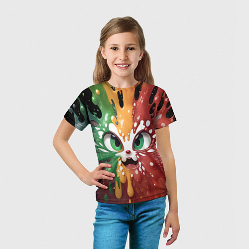 Детская футболка Бешеная клякса / 3D-принт – фото 5
