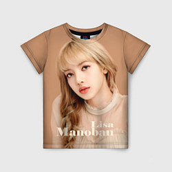 Футболка детская Blackpink Lisa blonde, цвет: 3D-принт