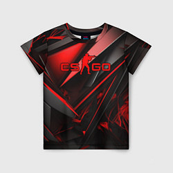 Футболка детская CS GO black red, цвет: 3D-принт