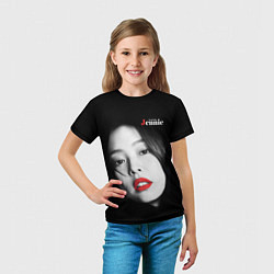 Футболка детская Blackpink Jennie Red lips, цвет: 3D-принт — фото 2