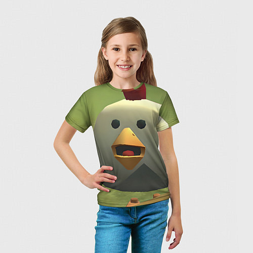 Детская футболка Chicken Gun курица / 3D-принт – фото 5