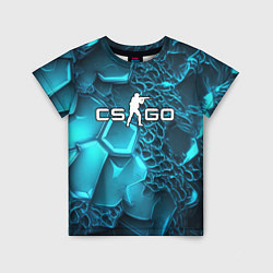 Футболка детская Ледяные разломленные плиты CS GO, цвет: 3D-принт